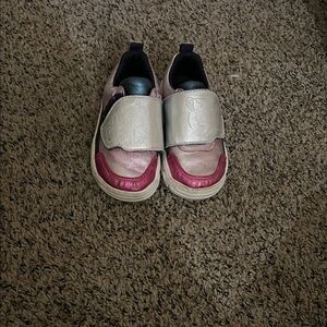 Kenzo Kids Pink and Silver Sneakers